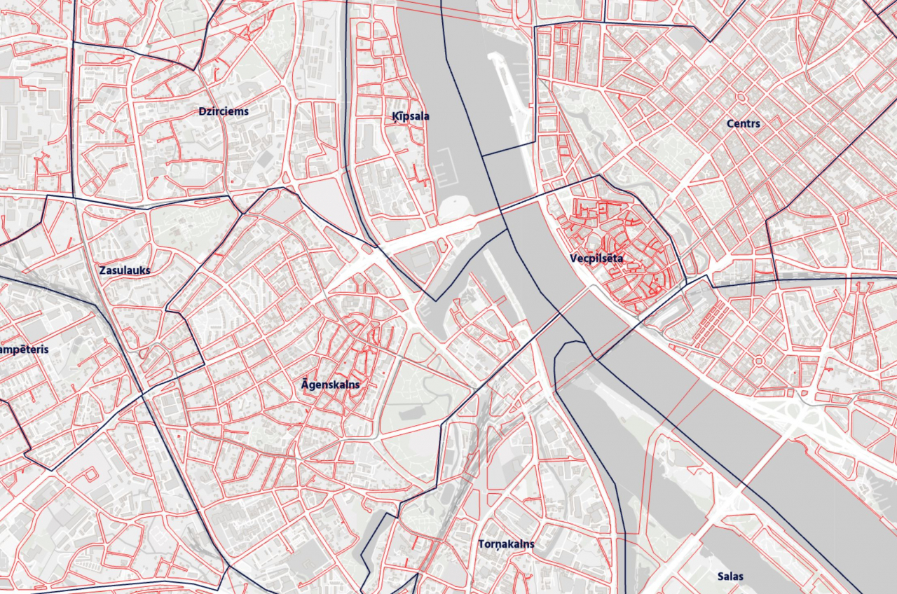 Map of Riga